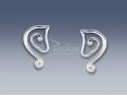 SAN 04 P - Stříbrné náušnice Hlava koně malá na šroubek